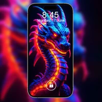 Dragon Neon Lock Screen